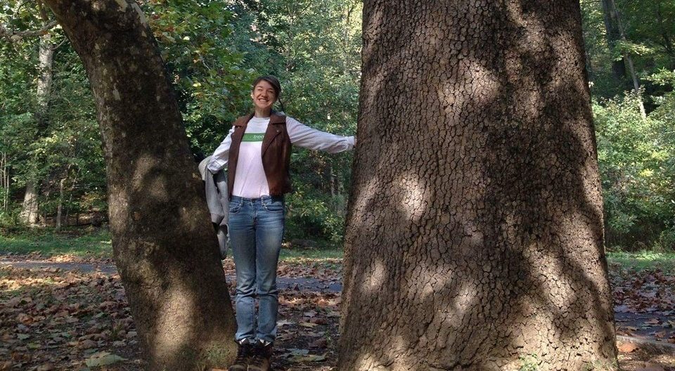 Susan with a Van Cortlandt Park tree
