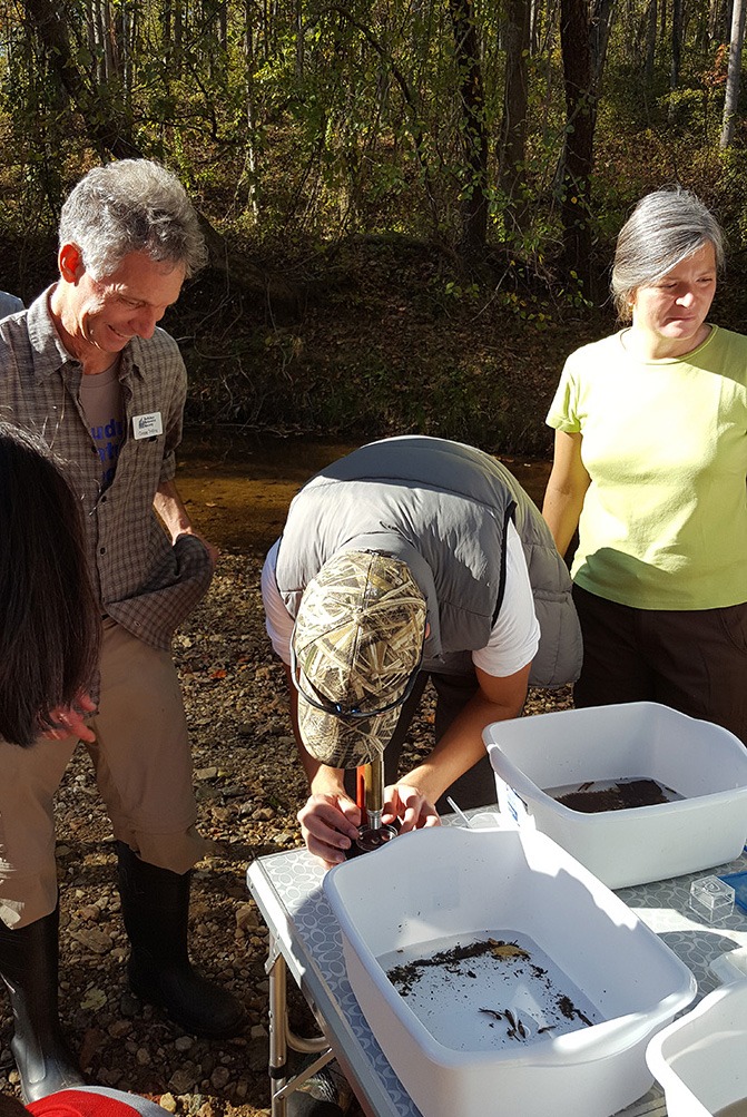  FoCJC members study fish and other creatures who live in the Creek.