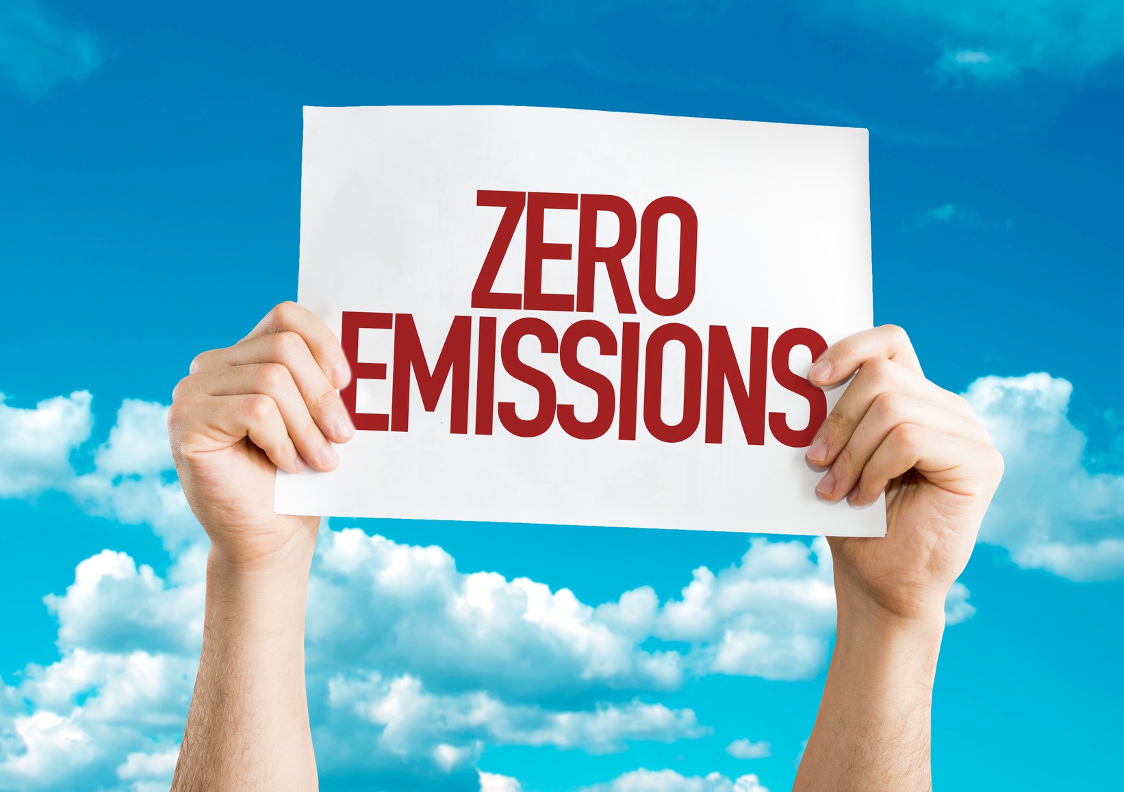 Sign saying Zero Emissions
