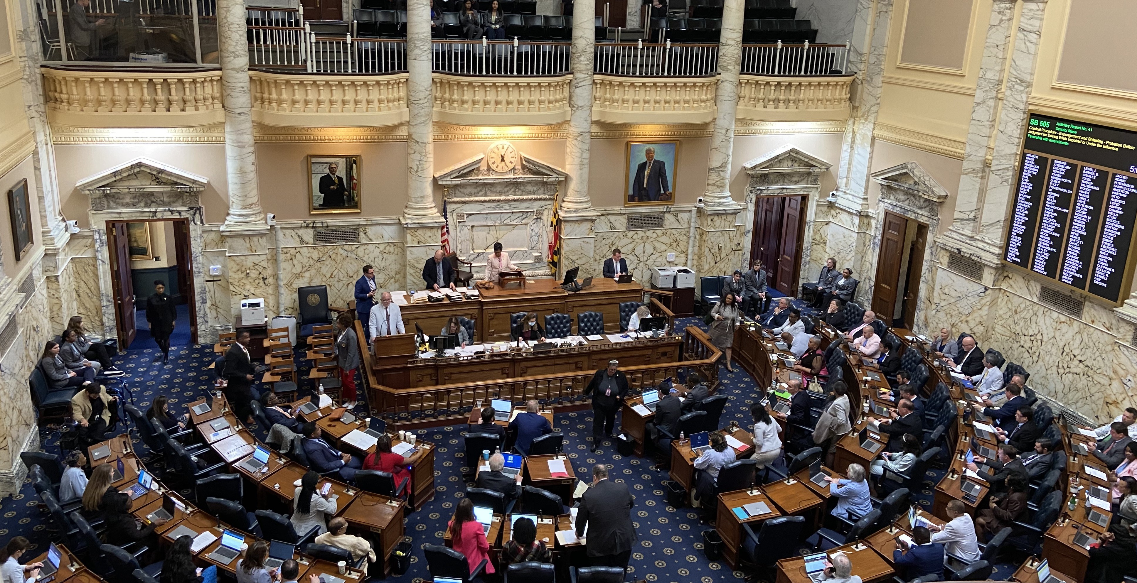 House Chamber in session in Annapolis